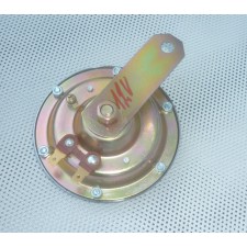 KLAKSON SE STŘÍBRNÝM ŠTÍTKEM - 12V - CHROM/ČERNÝ